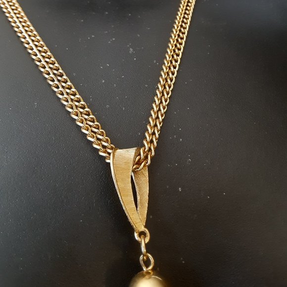 Vintage 1970/80's dangle double strand necklace - Picture 4 of 6